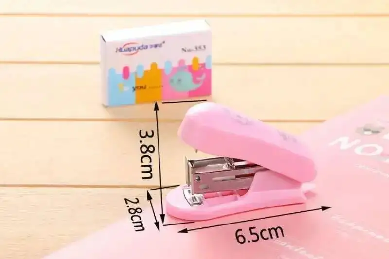 1 Set Lytwtw der Modische Candy Farbe Hefter Mit Stahl Clips Büro Liefert Schuluniform Liefert – Detail 15