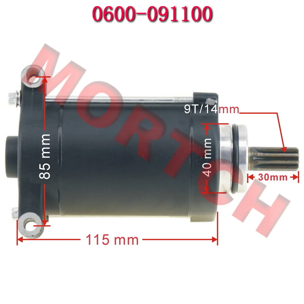 

Starter Motor 0600-091100 For CFMoto 600cc ATV CF600-B CF625-2 CF600-C CF625-2A CF625-B CF625-C X6 UTV CF600-5 UForce U6 SSV Z6