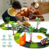 Dinosaur World Track Racing Track Toy Set Dinosaur Railway Toy Car Educational Bend Flexible Race Track Toys For Boy Gift 1