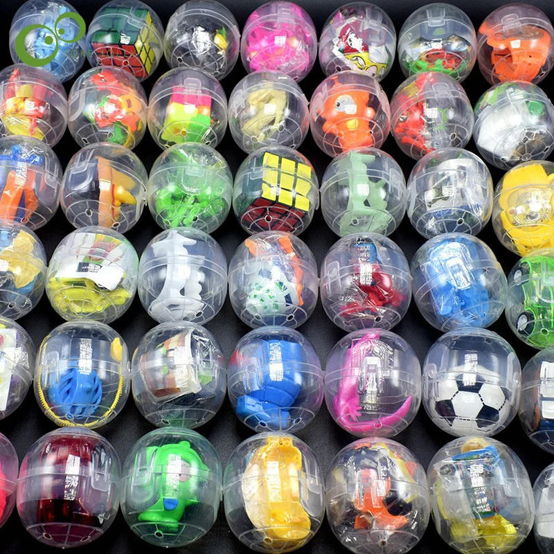 5/10pcs 47mm Gacha Mixed Doll Toy Ball Transparent Capsule Surprise Egg Model Puppets Toys for Kids Playground Game Machine DDJ