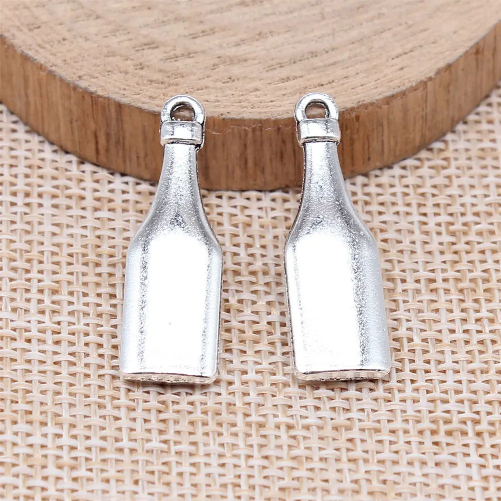 

Car Accessories Wine Bottle Charms Jewelry For Woman 30x9mm 10pcs