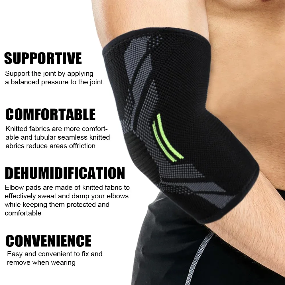 Gomitiere sportive in Nylon lavorato a maglia altamente compressione prevenire dolori articolari per golfisti da Tennis gomito, tendinite, artrite