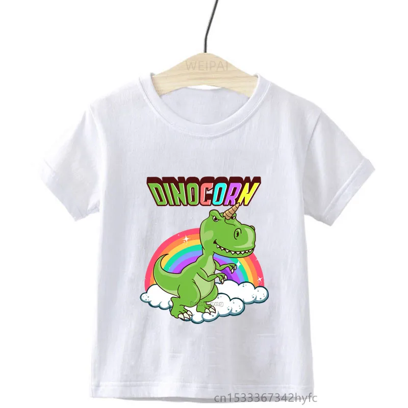 

Kids Rainbow Unicorn Dinosaur Printed T-Shirts Boys Girls T-Shirts Toddler Children Funny Cute Gift T-Shirts