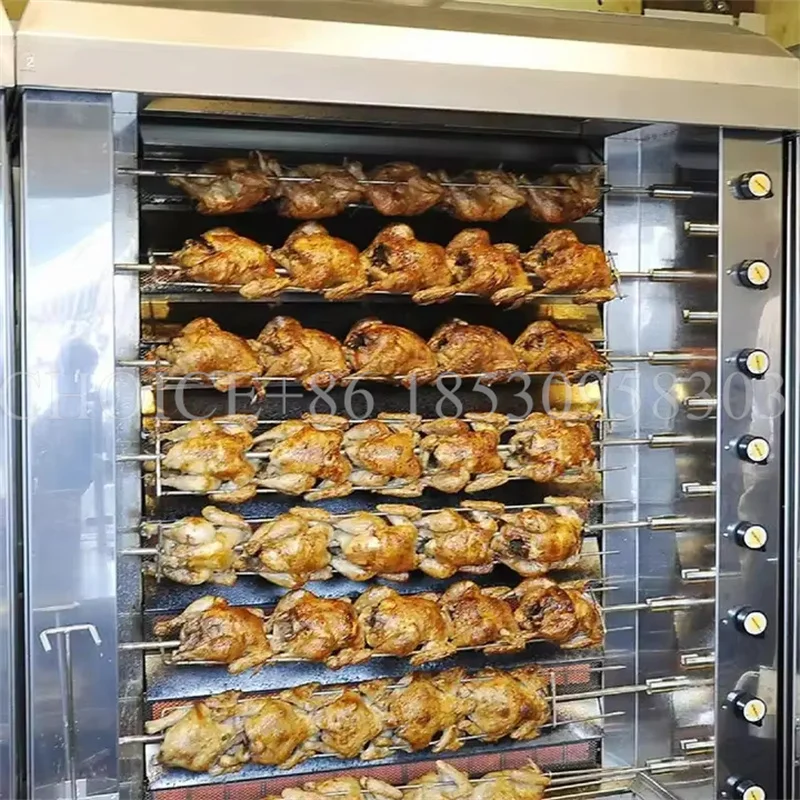 Commercial Large Gas Electric Chicken Roaster Rotisseries Grill Gas Electric Rotary Chicken Oven Restaurant Kitchen Equipment 5