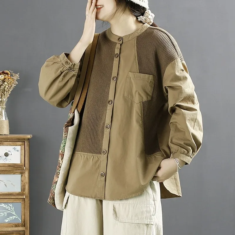 Retro Artistic Slimming Shirt