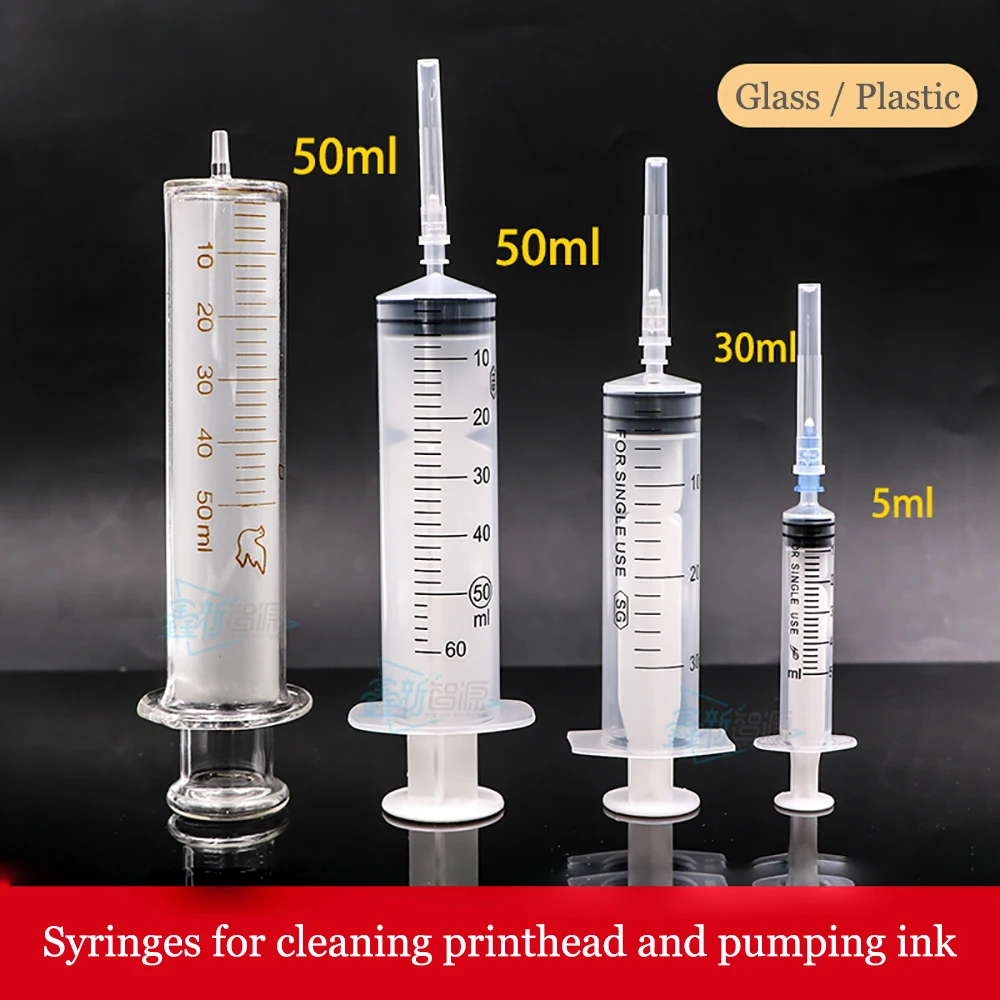 5PCs-Syringe-for-Pumping-Ink-Eco-Solvent-Printer-Cleaning-Printhead ...