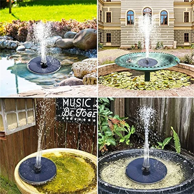 Mini Solar Water Fountain Swimming Pool Patio Garden Decoration Outdoor Decor Summer Solar Pump Decorative Fountains Interiors Solar Fountain