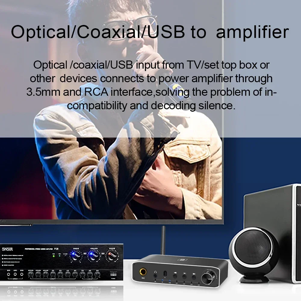 2In1 Bluetooth Receiver Transmitter Coaxial Optical Digital to Analog Audio Converter PC-USB Headphone Amp Adapter AYINO DA310B bluetooth adapter,bluetooth audio receiver,bluetooth transceiver adapter,audio adapter,bluetooth aux adaptor