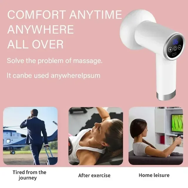Portable Fascial Massage Gun Electric Percussion Fascia Gun Tissue Muscle Relax Relief Fitness Shaping Health Care Fascia Gun 4