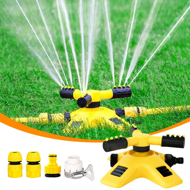 

Large Area Coverage Plant Irrigation Sprayer Automatic 360 Degree Rotating Garden Lawn Sprinkler Updated Yard Sprinkler System