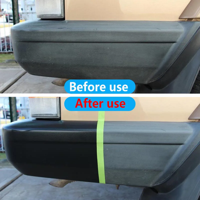 AIVC Plastic Restore Revitalizer Plastic Renovator Longlasting Coating For Car Rubbers Refurbish Clean Gloss Black Shine 3