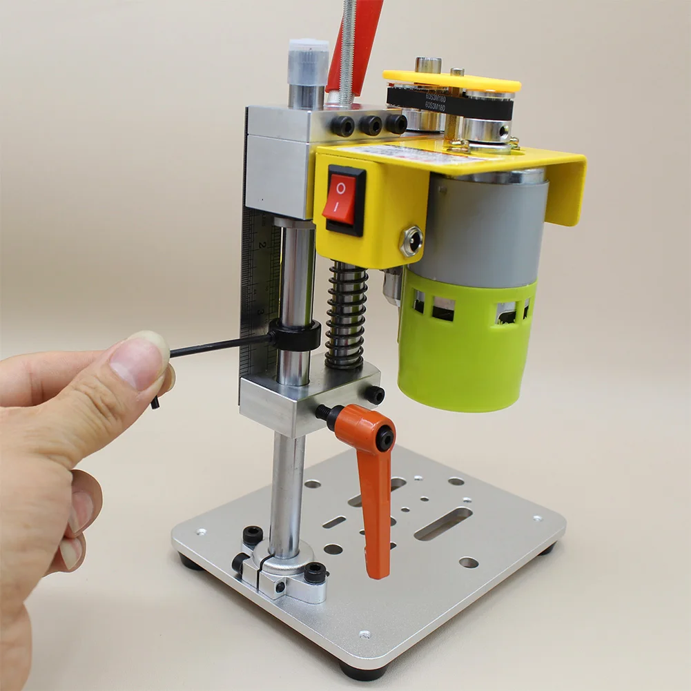 Precision CNC Table Drilling Machine Mini Drill Press Portable Benchtop Driller B10 Chuck DIY Metal Wooden Jade Crafts Tool 5