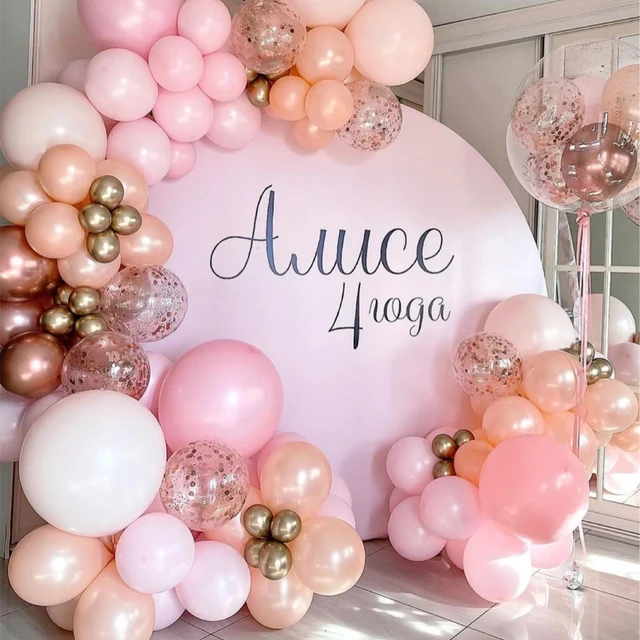 Princess Pink Gold Baby Shower Decorations  Pink Birthday Decorations Party  - Pink - Aliexpress