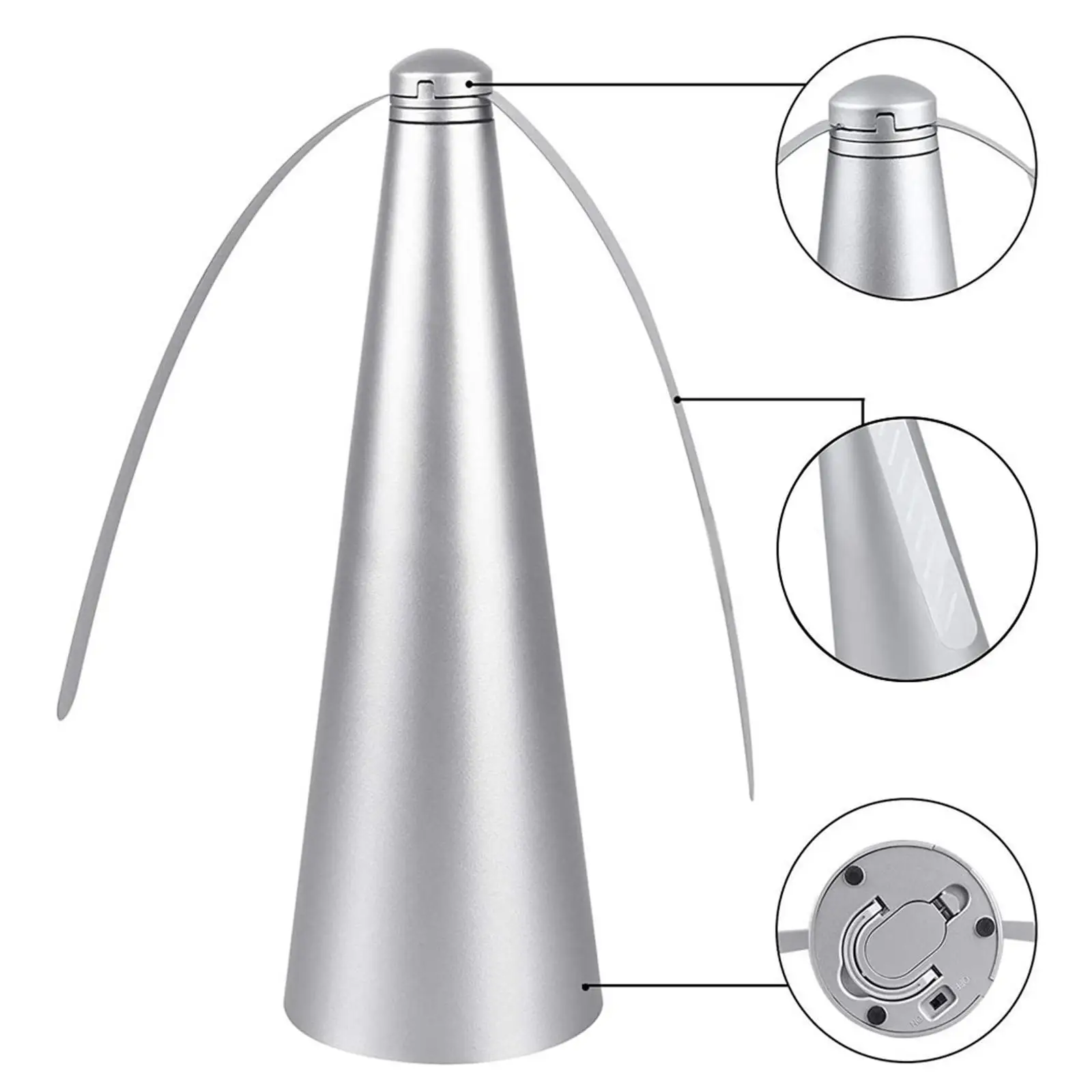 

Portable Fly Fan Keep Away from Flies Silent for Restaurant Barbecue Indoor Black