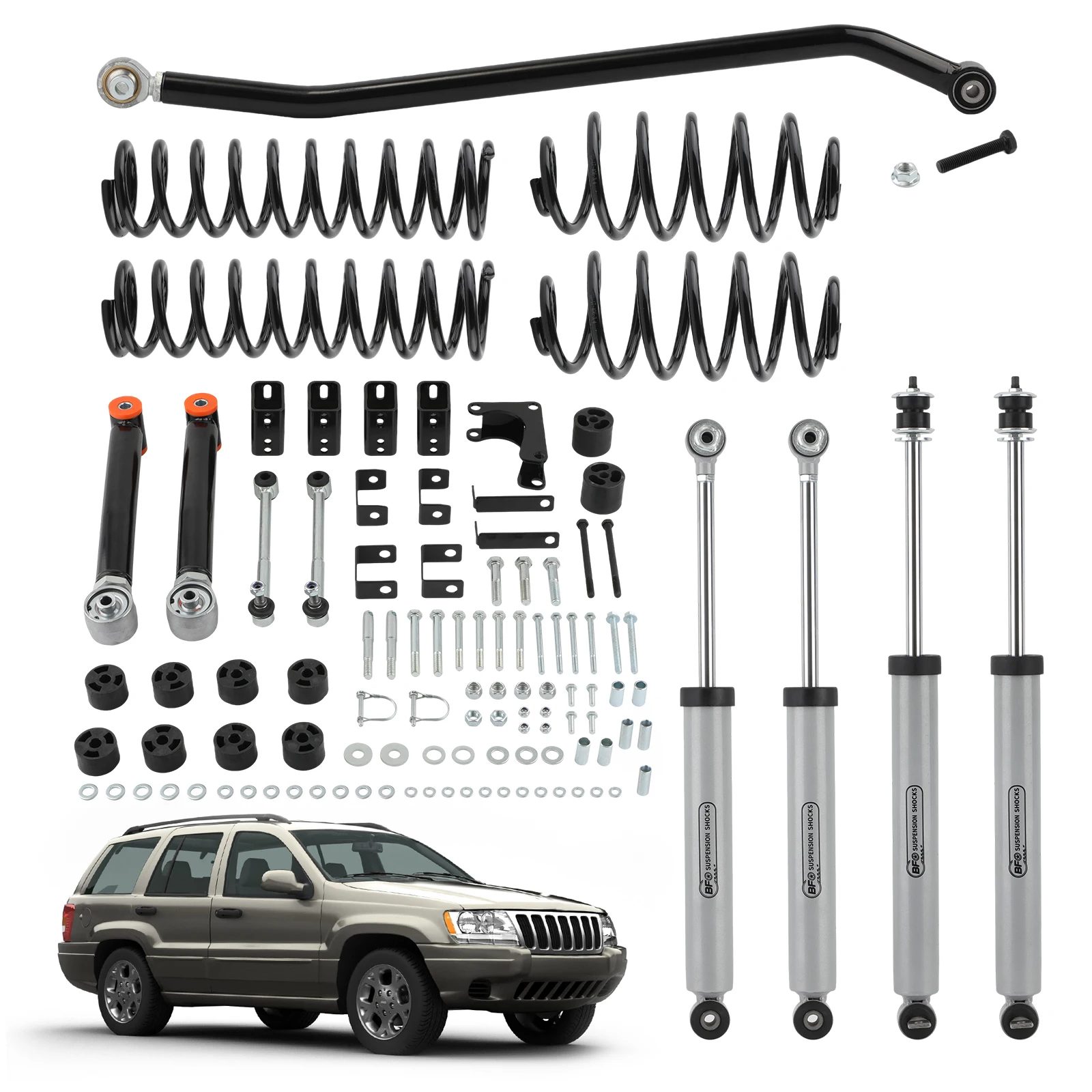 

4" Front & Rear Suspension Lift Kit for Jeep Grand Cherokee WJ 4WD 1999-2004