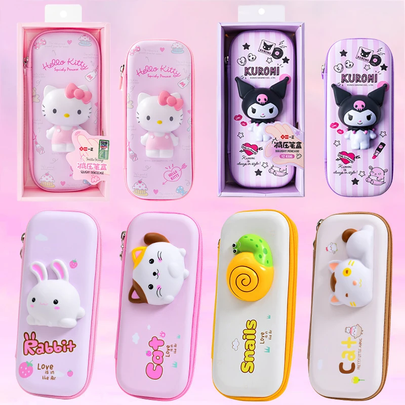 3D Hypobaric Pencil Case Sanrio Hello Kitty Kuromi Cartoon Stationery
