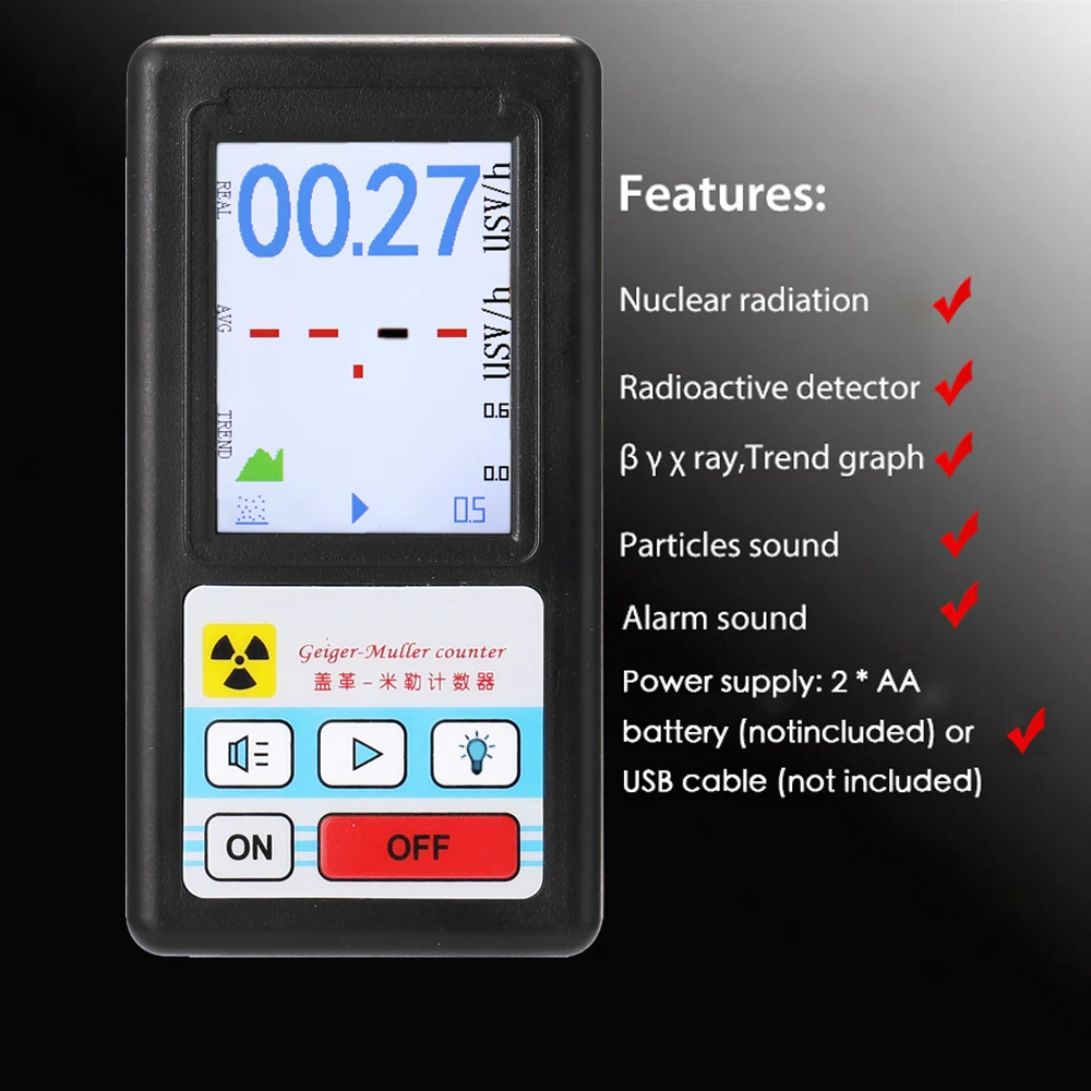 BR-6 Handheld Geiger Counter Nuclear Radiation Detector Personals Radiation Dosimeter Marble Detectors Beta Gamma X-ray Tester radiation detector geiger counter
