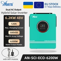 Onduleur solaire hybride 10.2KW 6.2KW 4.2KW 3KW Off Grid Onduleur sinusoïdal 48V 24V 12V 230VAC avec MPPT 160A 120A 80A Chargeur 1
