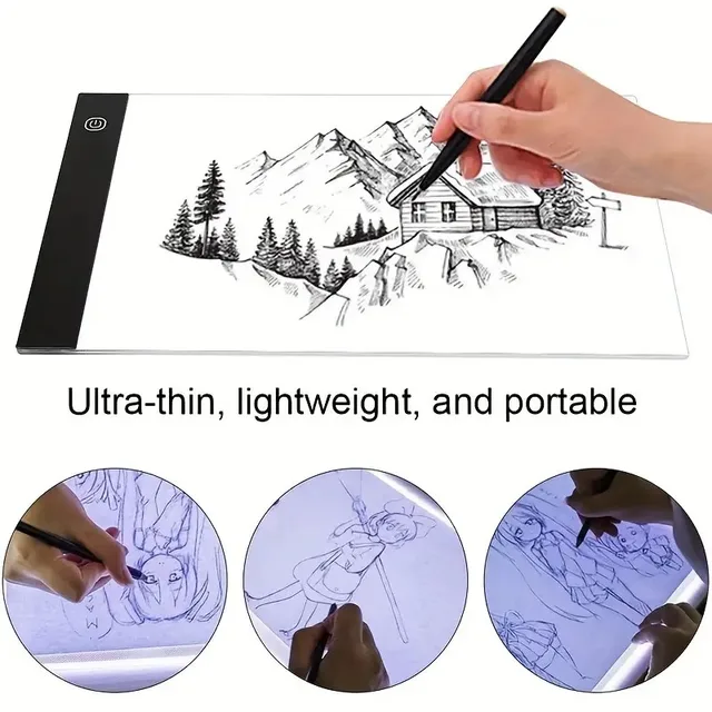 Bloc-notes à lumière LED réglable pour enfants, tableau à intensité variable, bloc-notes de dessin et de copie, table de peinture cancers, cadeau de jouets dos, 3 niveaux 2