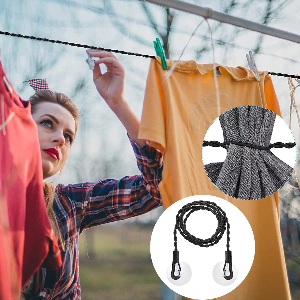 Stendibiancheria Da Viaggio Retrattile Con 12 Mollette Antiscivolo – Filo In Nylon Elastico Da 3.4m, Ganci In Alluminio – Per Esterni, Campeggio, Hotel E Uso Domestico