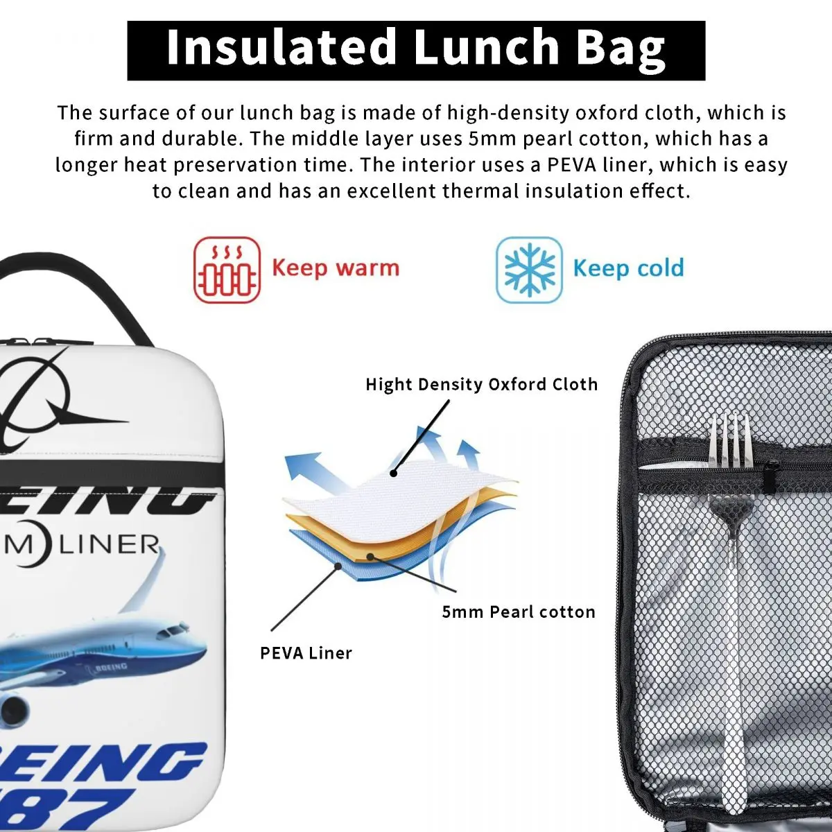 Boeing cloth travel bag