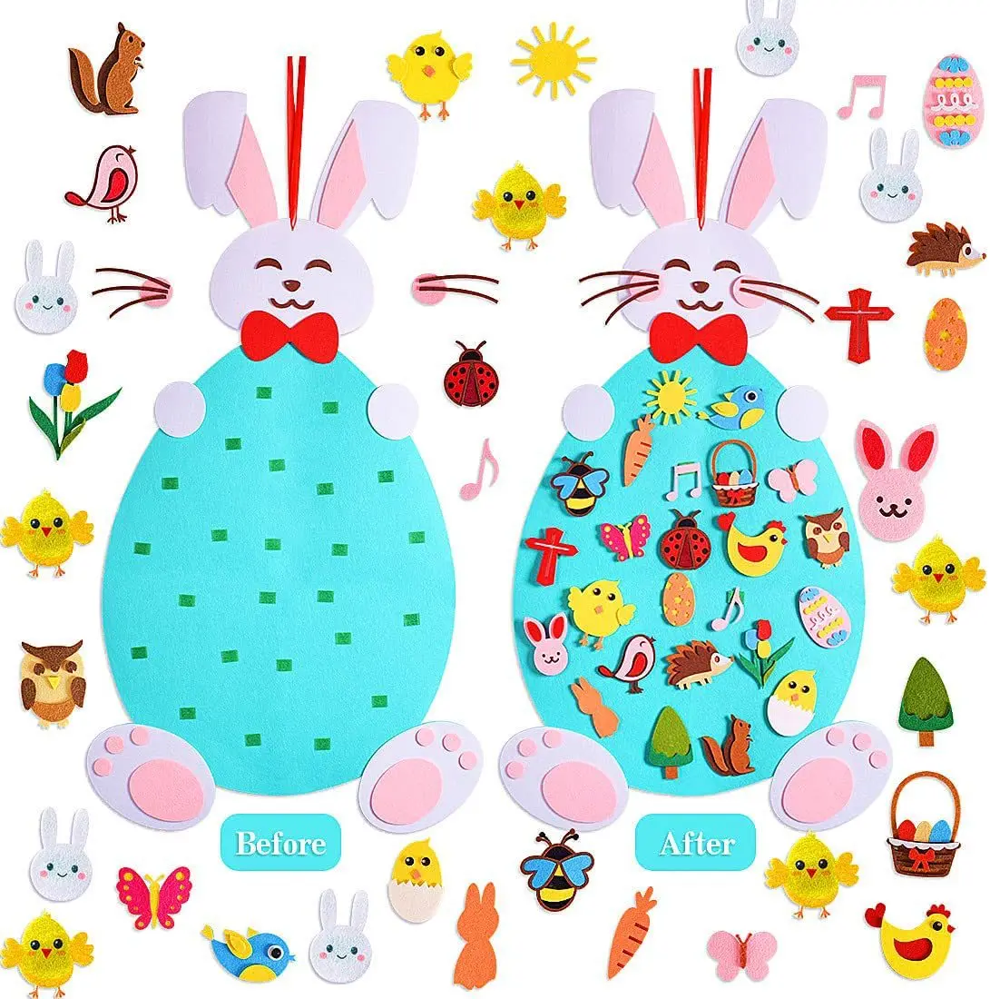 Easter Party Cartoon Rabbit Decoration Easter Festival Theme Decoration Supplies
