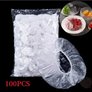 100/500/1000PCS Reusable Food Lids, Plastic Packaging, Durable Elastic Food Lids, And Fresh-Keeping Bags With Elastic Plate Lids 1
