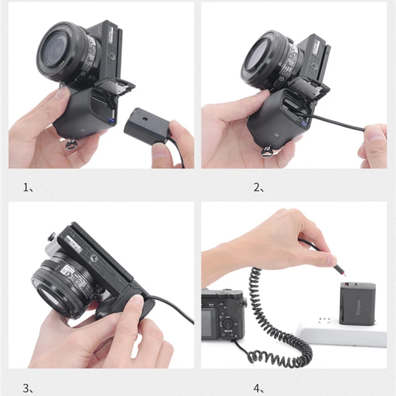 Typ USB C TILL LP-E6N Dummy Batteri DC-nätadapter för Canon EOS 5D 6D 7D Mark II III IV 5DS R WFT-E7 Kameraladdare_voghion.com