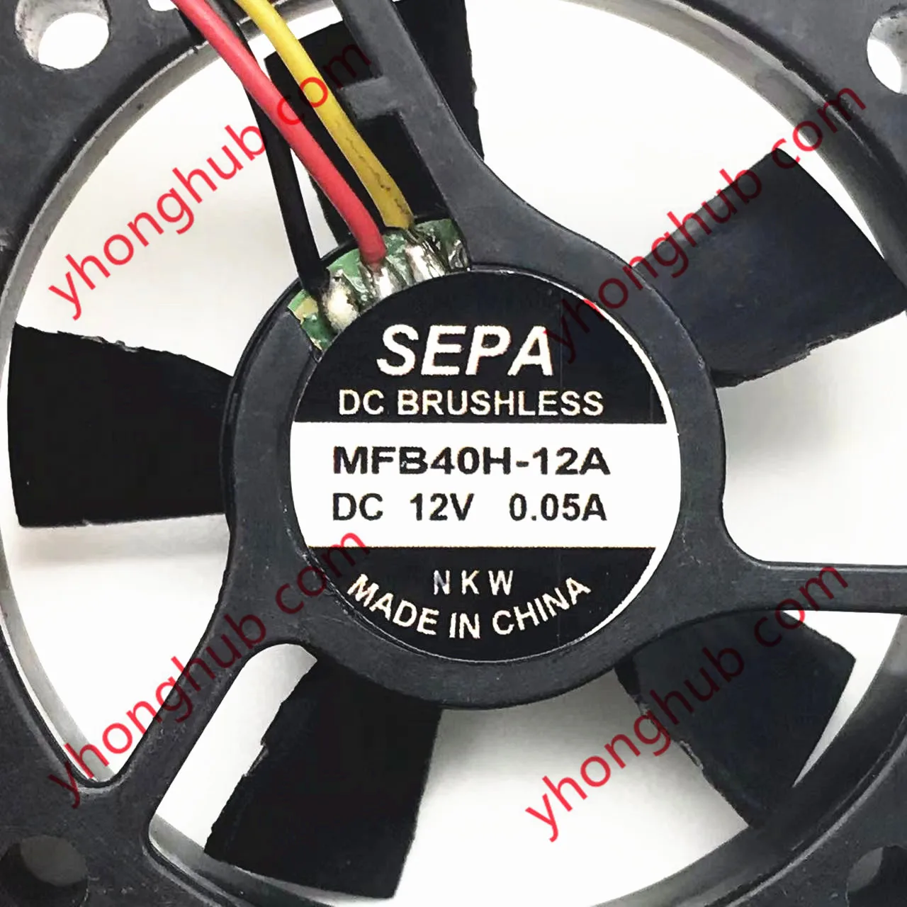 Ventilador de Refrigeração do Servidor Sepa 3-wire Mfb40h12a dc 12v 0.05a 40x40x7 mm - Imagem 2