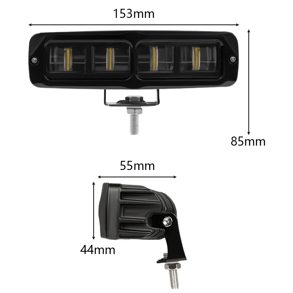 6 인치 LED 작업 표시등 바 단일 행 스팟 오프로드 운전 ATV 4WD SUV 트럭 보트