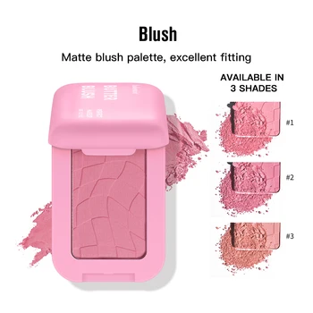 Professional Makeup Powder Blush 12HR Wear Vegan Formula Blusher Makeup Blush in Bar Cosmetics Palette Powder Pink Cream Face 2