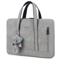 Sac pour ordinateur portable en PU de marque antichoc 13,14,15.6,16 pouces, étui pour sac à main pour femme pour MacBook Air Pro ordinateur portable PC 4