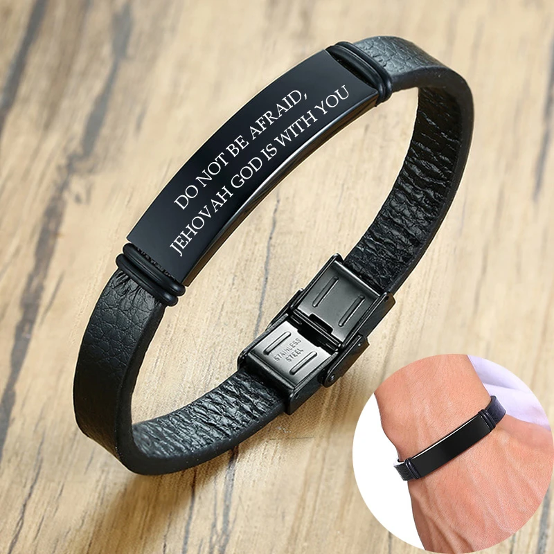 Buy Leather Men's Bracelets Personalised for You