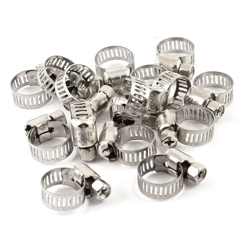 10 Pcs Hose Pipe Clamps 6mm To 12mm