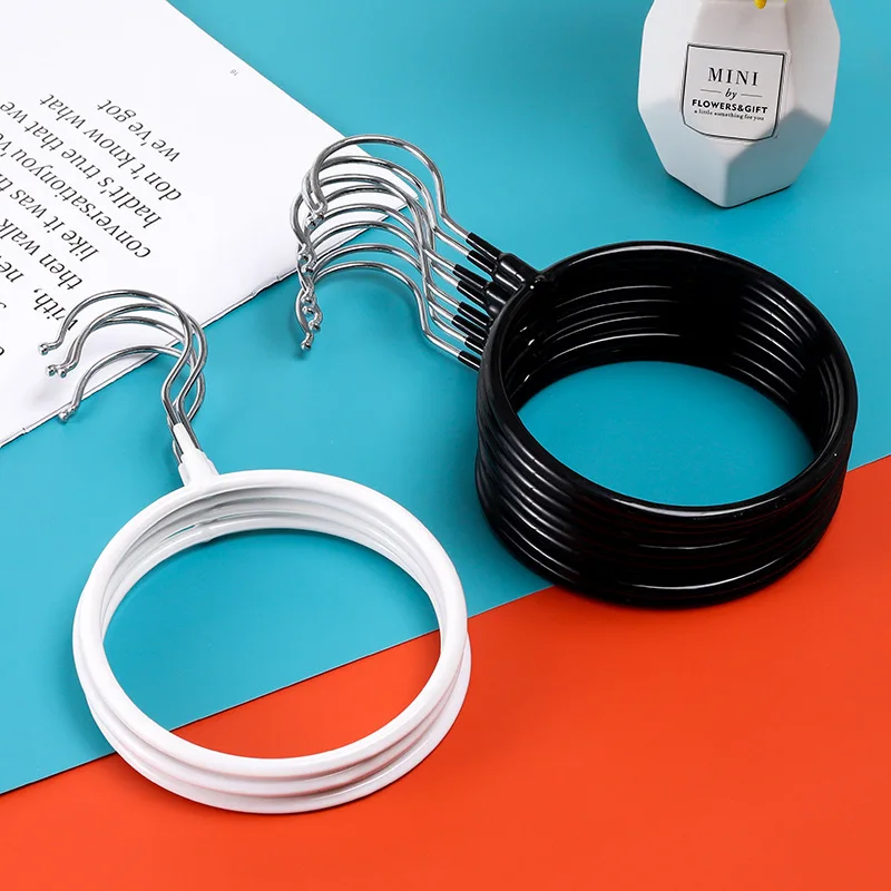 6 Pezzi Porta Sciarpe,Porta Cinture da Armadio,Ganci per Cravatte Antiscivolo,Porta Cappelli in Metallo,Organizer per Armadio per Sciarpe ,Cappelli,Cravatte,Cinture (Nero