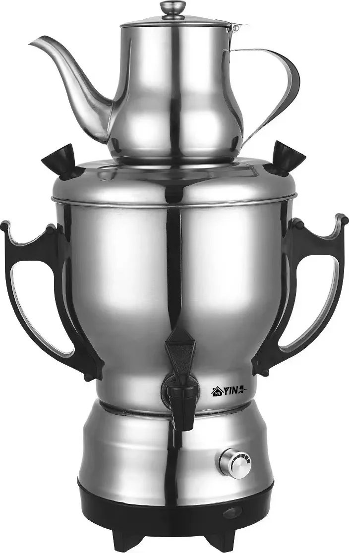 220-240V 2200w Turkish Samovar Electric Kettle Tea Maker 4L+1.6L 304Stainless Steel Temperature Adjust 3