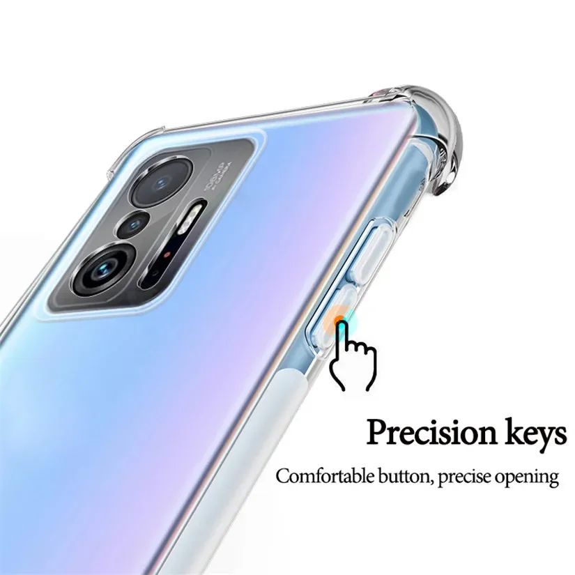 Clear Shockproof Silicone TPU Phone Case with Ring Holder