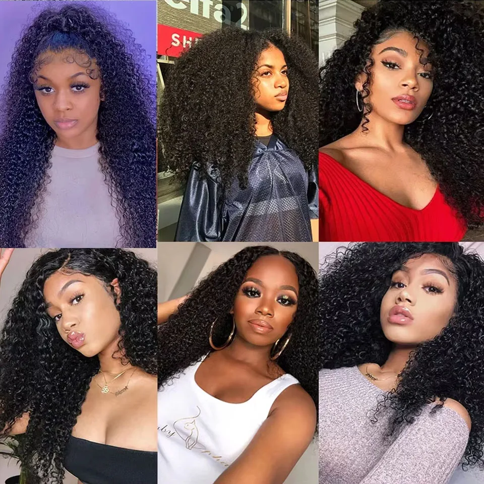Mogolian Hair 8-30 Inch Kinky Curly Bundles 100% Virgin Human Hair Weaving Natural Curly Hair 2 3 4 Bundle Deals For Extensions 6