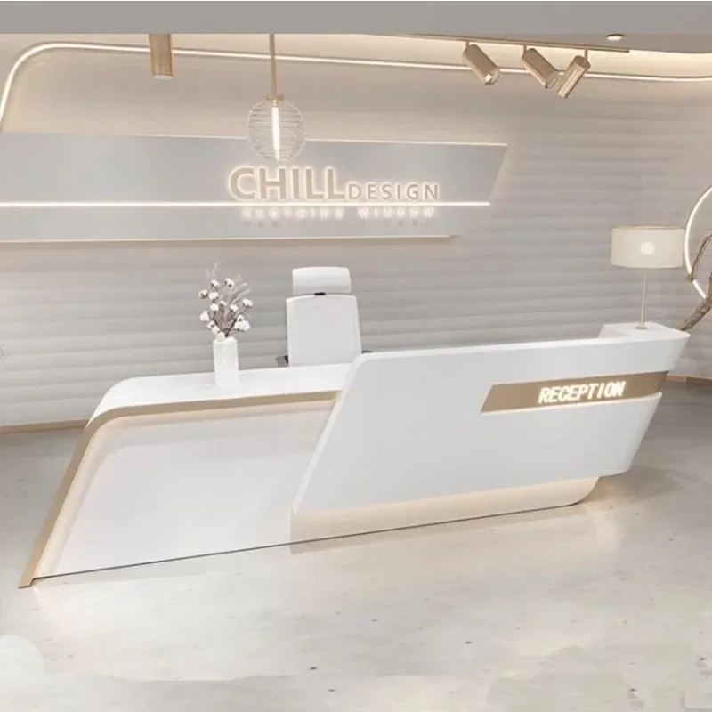 Counter Reception Desk Front Salon Mobile Beauty Service Desk Cashiers Front Gaming Scrivania Scandinava Luxury Furniture
