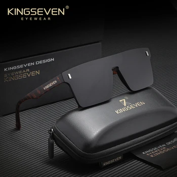 KINGSEVEN Occhiali da sole vintage senza montatura per uomo Donna Occhiali da guida alla moda Occhiali polarizzati UV400 1