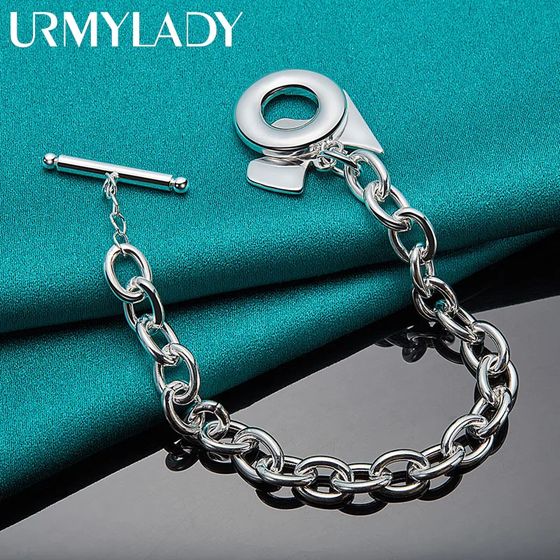 

URMYLADY 925 Sterling Silver Litter Dog Pendant Bracelet For Women Wedding Party Fashion Charm Jewelry Gifts