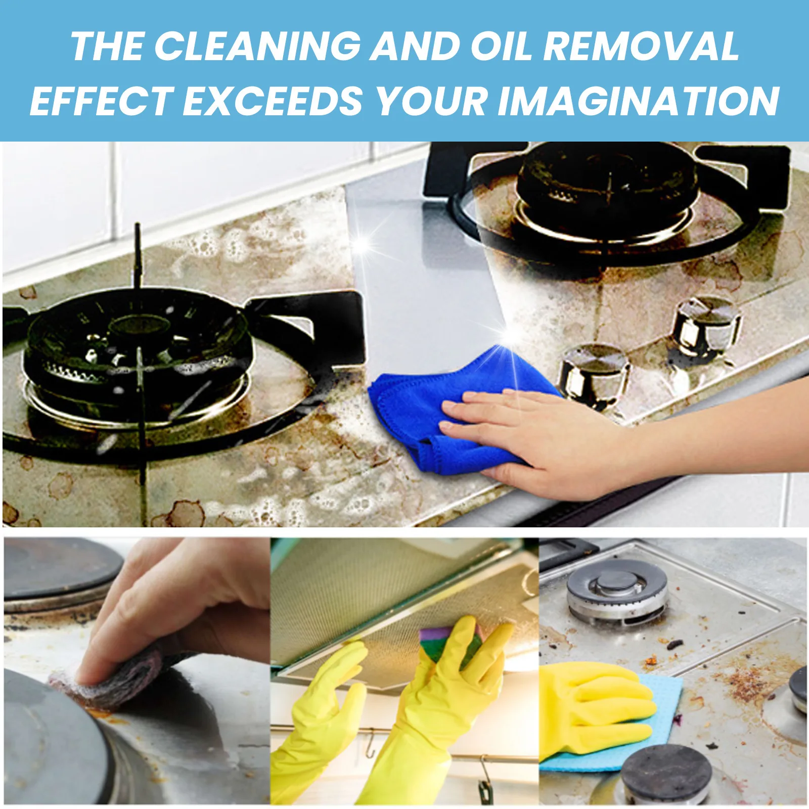 Kitchen Magic Degreaser Cleaner Spray Gentle and Effective Foam Cleaner for Cleaning Pots Stove Pot Bottom SAL99