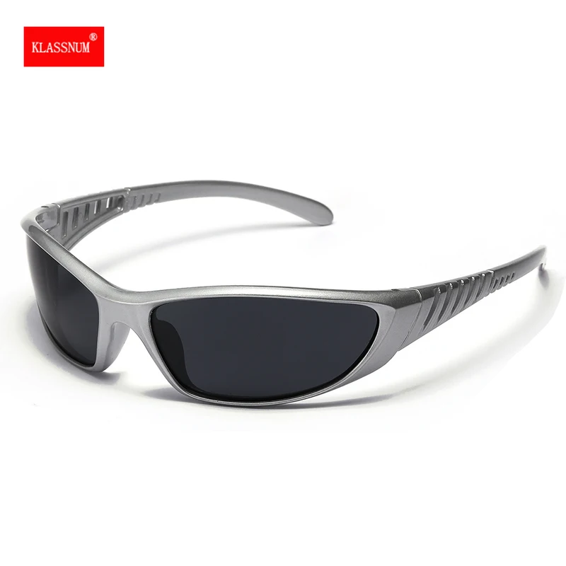 Y2K Silver Sunglasses Color Hollowed Out Future Sense Of
