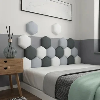Hexagonal Soft Headboard Wall Panel 1