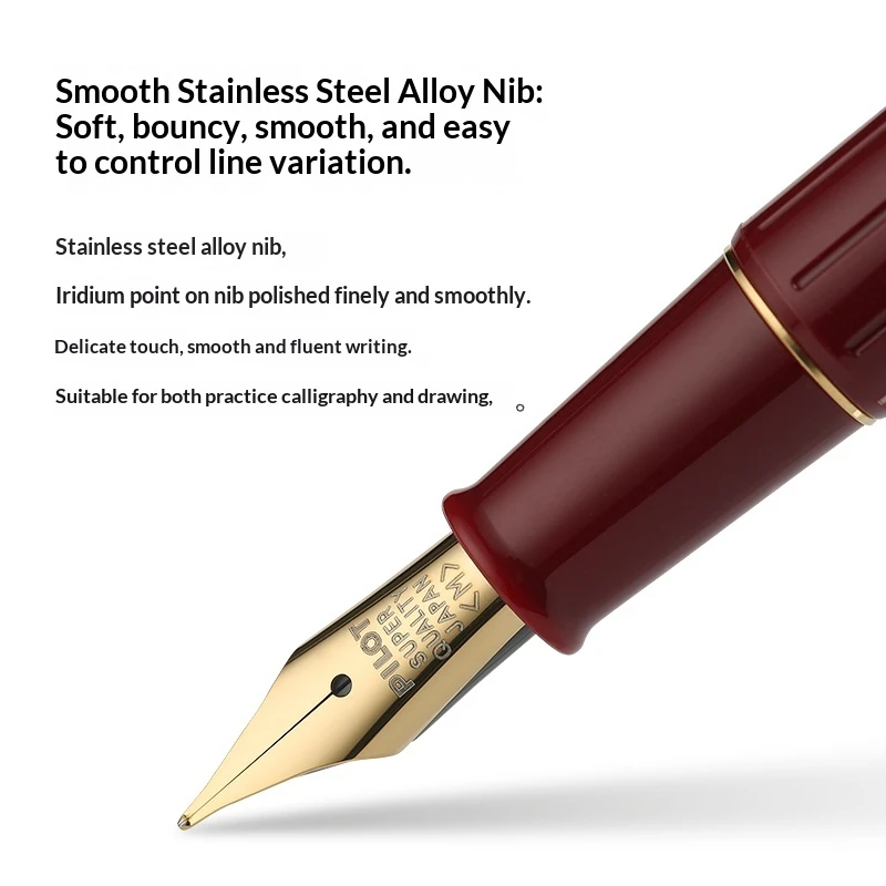 Elegant Slim Body Fountain Pen with Premium Alloy Nib for Calligraphy and Signatures