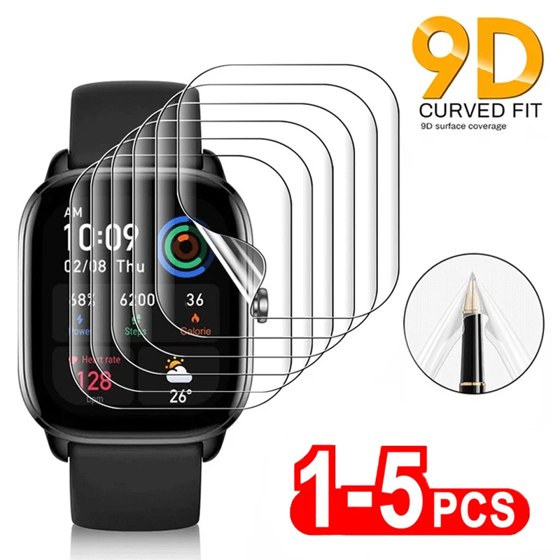 1-5Pcs Soft Hydrogel Screen Protector Film Per Huami Amazfit Bip S Lite Bip U Bip 3 Pop T-Rex Pro Per Xiaomi Amazfit Stratos 2 3