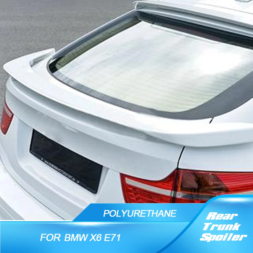 

Экокожа, серый праймер для BMW X6 E71 2008-2014, задний багажник автомобиля, губа, крыло, спойлер, автомобильные детали