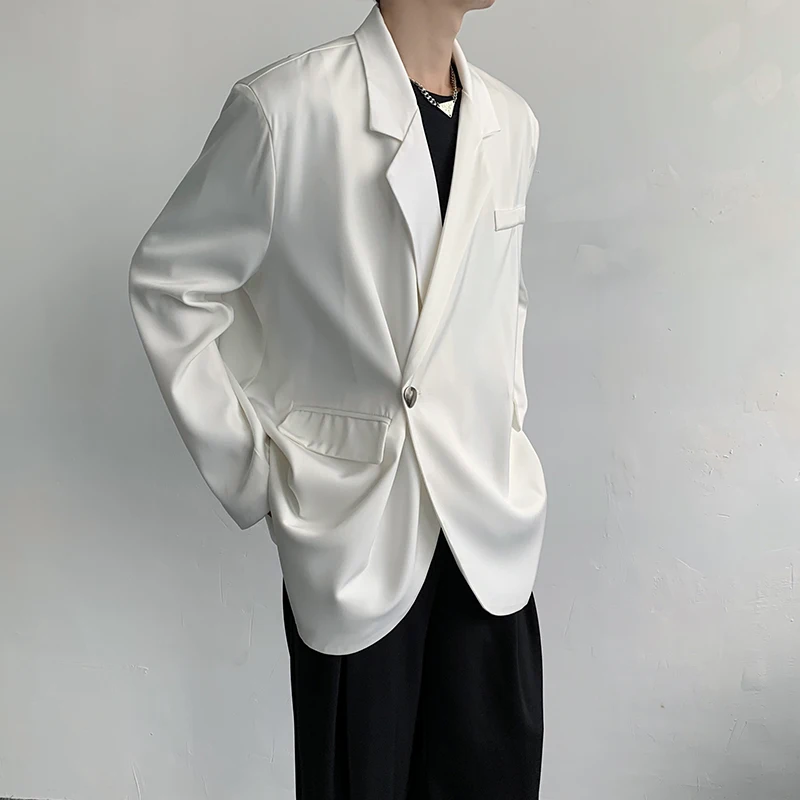 

SuperAen Autumn 2023 New High-end Korean Drape One Button Casual Fashion Women Blazer