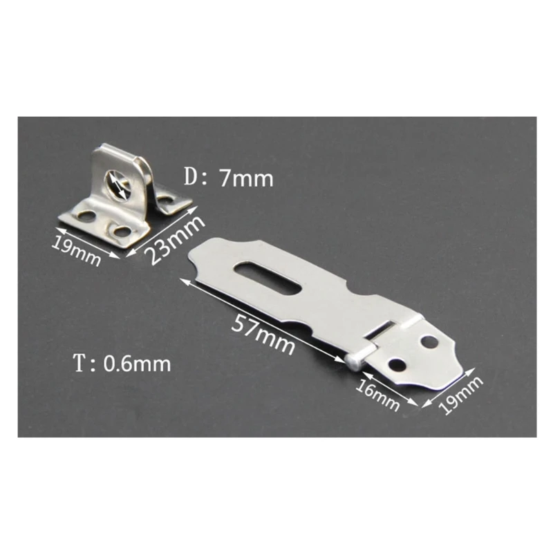 Description Picture 2 of item4Pcs Home Drawer Door Safety Padlock for Latch Hasp Staple Stainless Steel