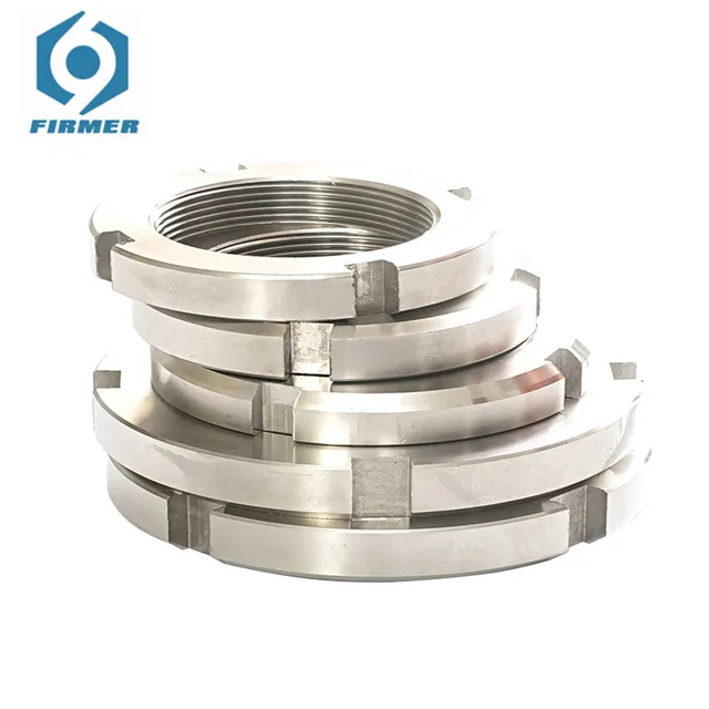 high-quality 304 stainless steel slotted round nut